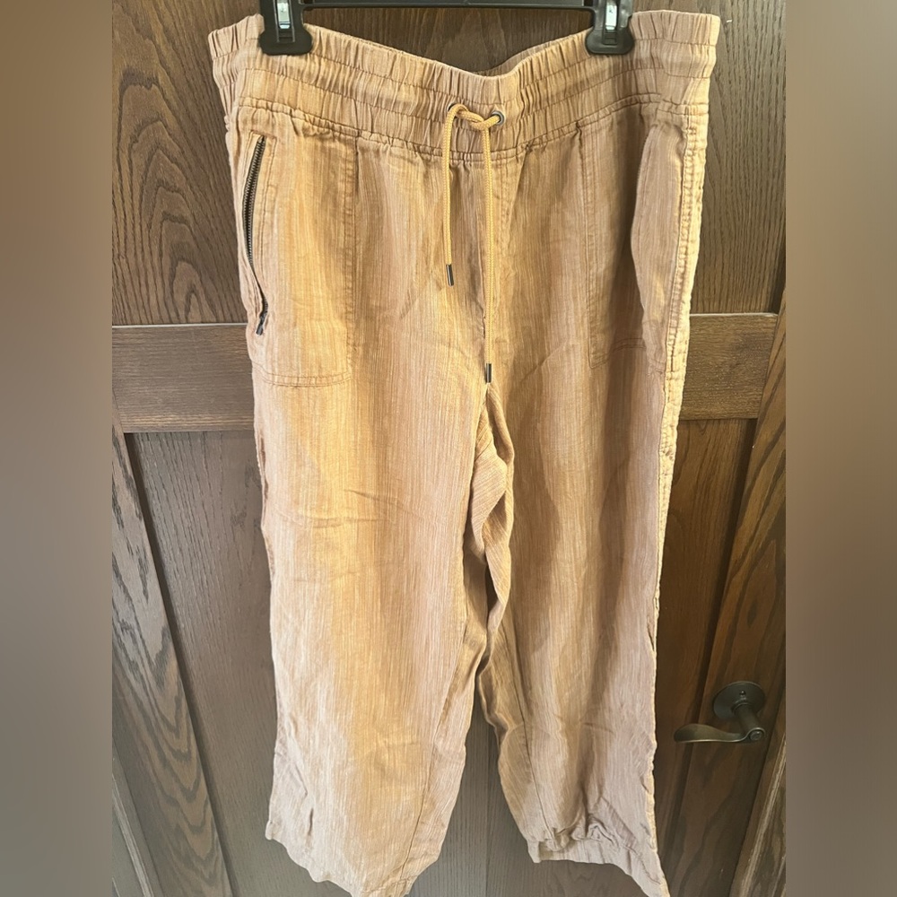 Athleta Textured Wide Leg Linen Pant. Size 18.